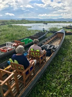 James and Paul set off on Inle Lake ahead of us