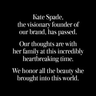 Suicides: Kate Spade Tribute