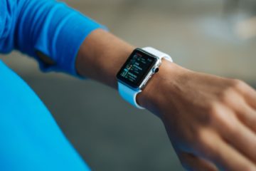 fit woman looking at watch